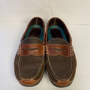 Heartland brown leather penny loafers size 11.5